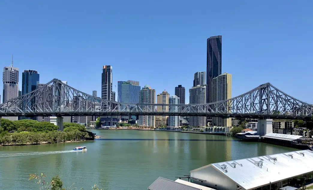 Brisbane property market: Story Bridge and Brisbane CBD skyline seen from New Farm